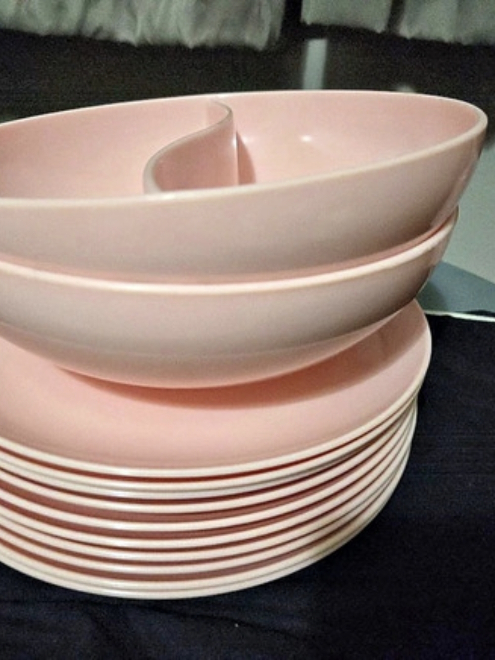Melmac Pink Dinnerware Set